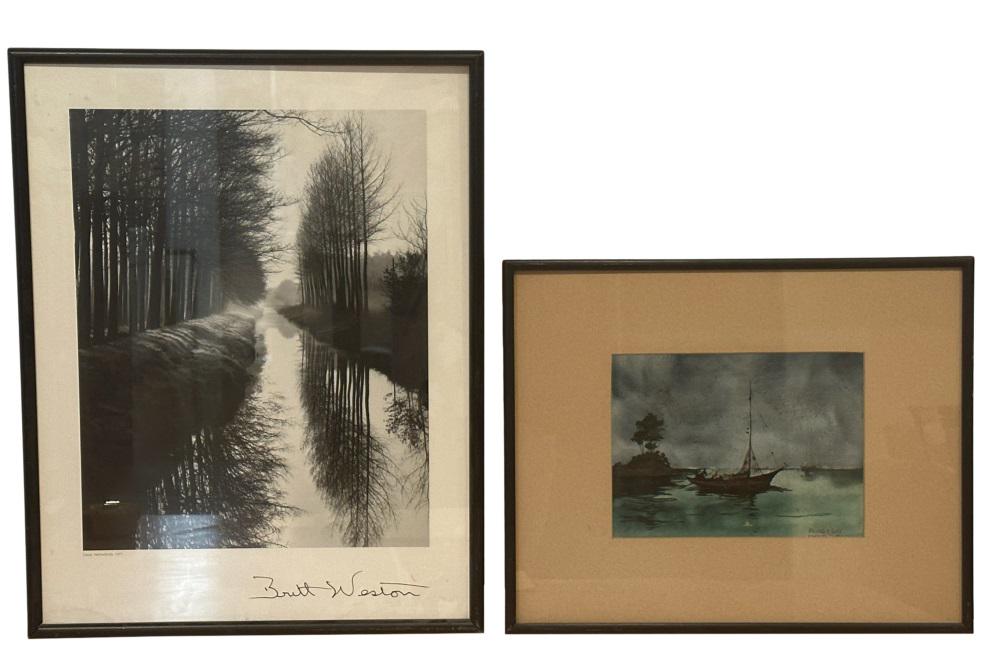 LOT OF (2) BRETT WESTON (PRINT), JONES WATERCOLOR (1 of 1)