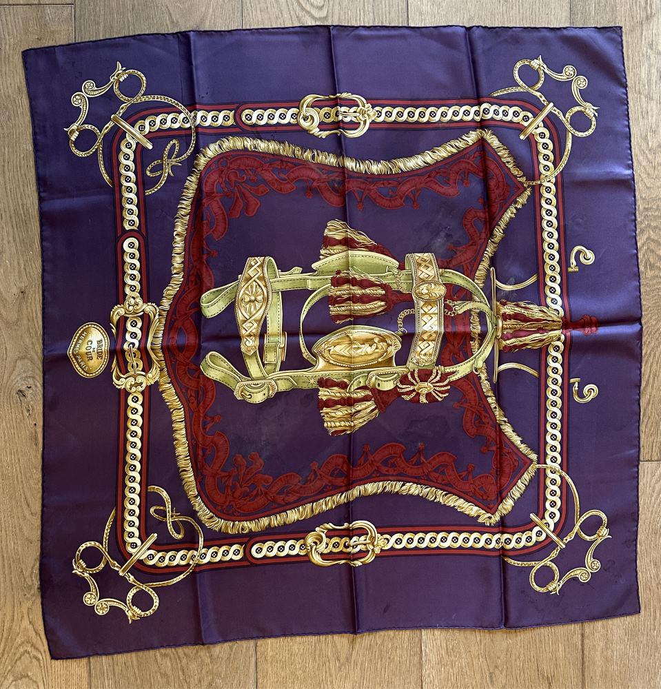 HERMES PARIS SILK SCARF- BRIDE DE COUR (1 of 8)