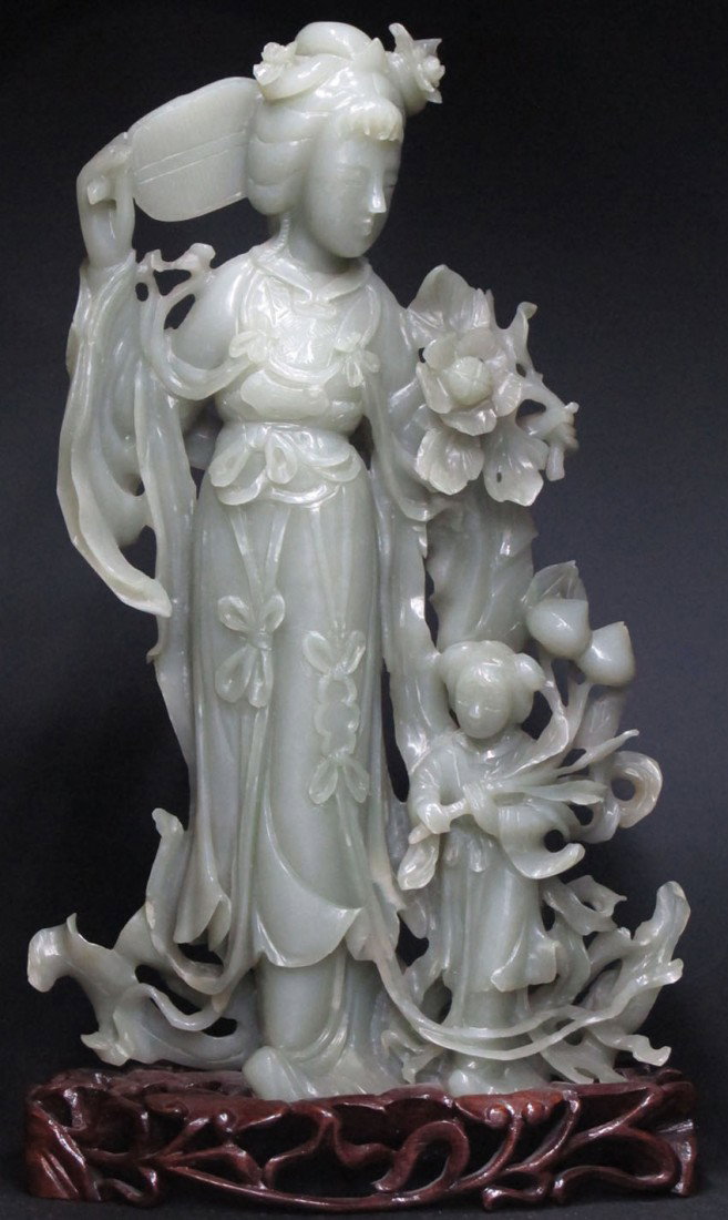 HARD STONE CARVING height- 11 1/2": HARD STONE CARVING height- 11 1/2"
