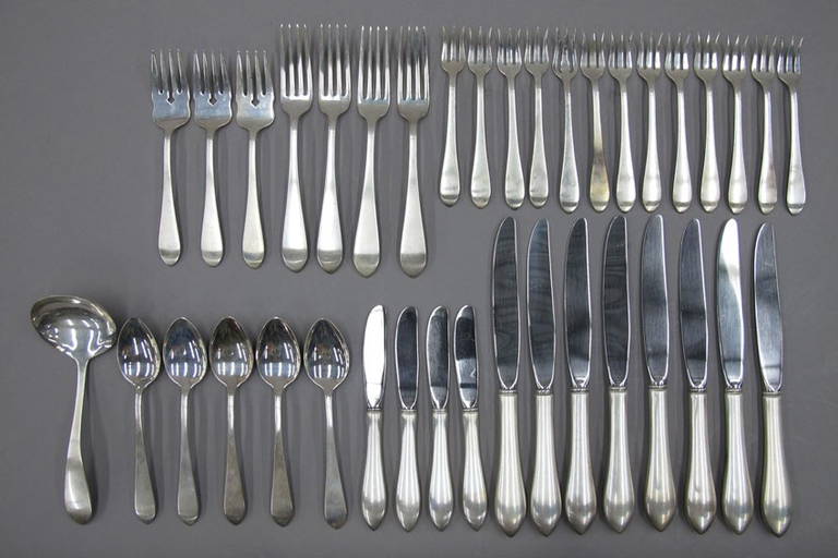 Sterling Silver Flatware Total Pieces 38 Weigh