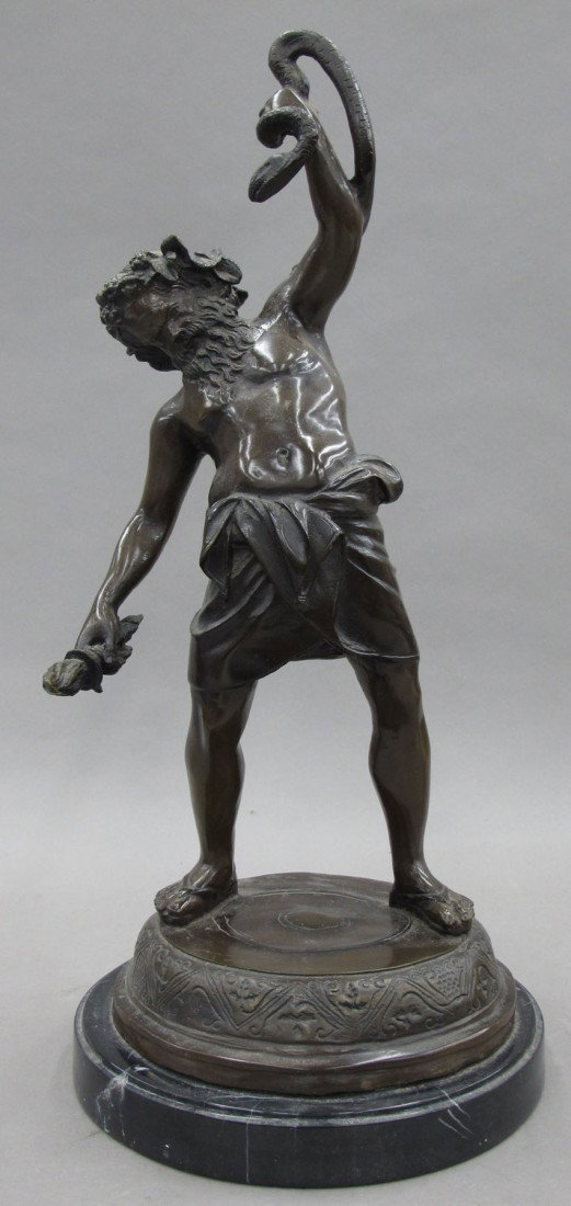 ITALIAN STYLE BRONZE FIGURE late 20th century h: ITALIAN STYLE BRONZE FIGURE late 20th century height- 24"