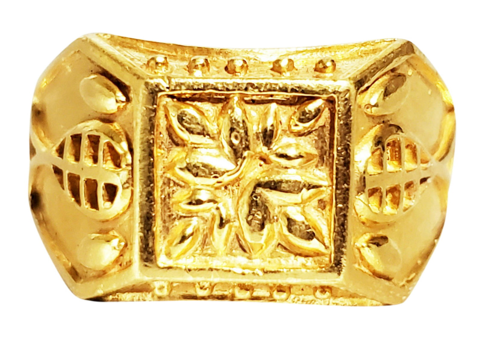 18KT OR HIGHER GOLD RING: Weight- 9 grams Ring size- 9.25 grams Shipping U.S. $15 plus insurance