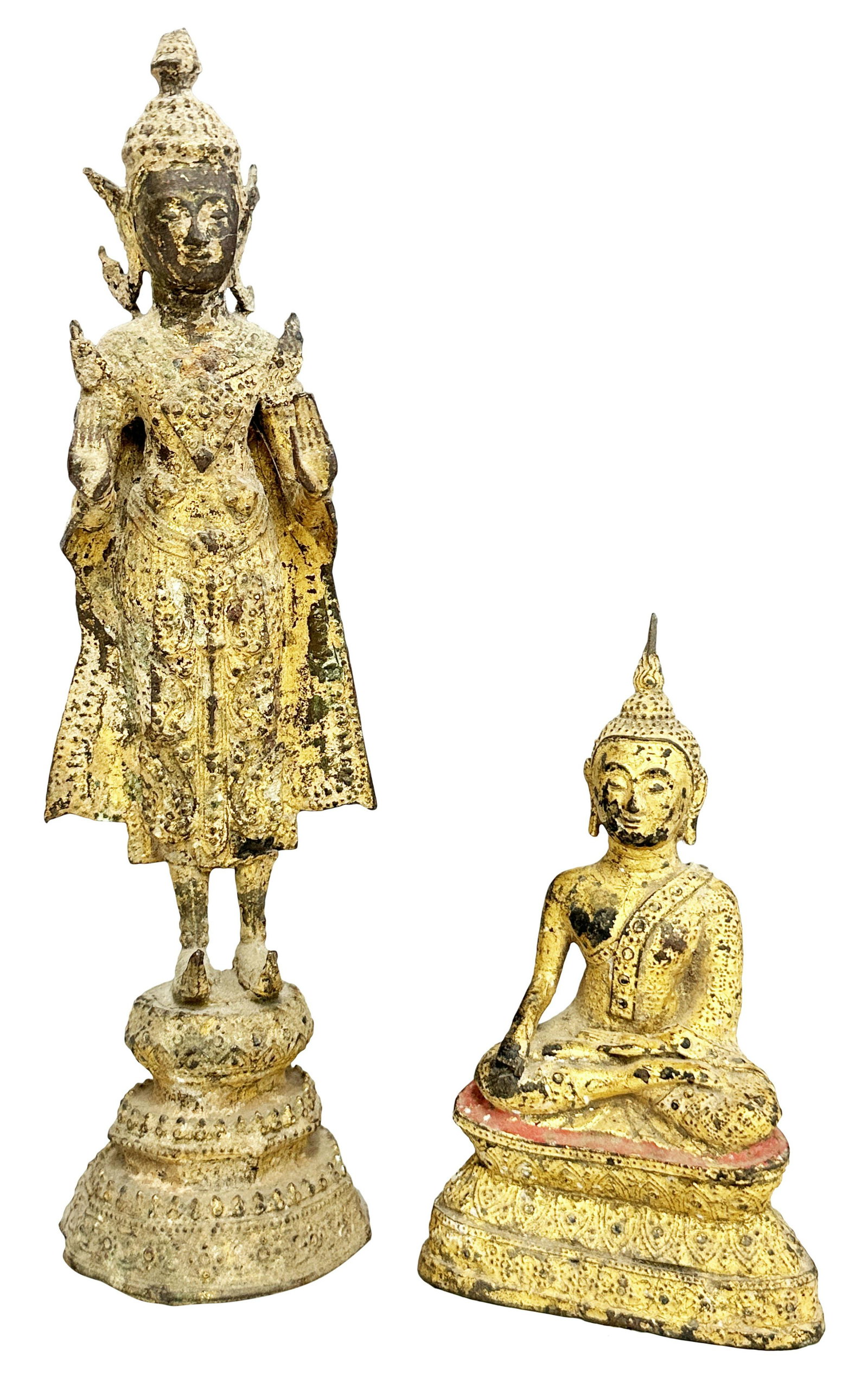 LOT OF (2) VINTAGE SOUTHEAST STATUES: Height- 6"- 11" Shipping U.S. $35 plus insurance