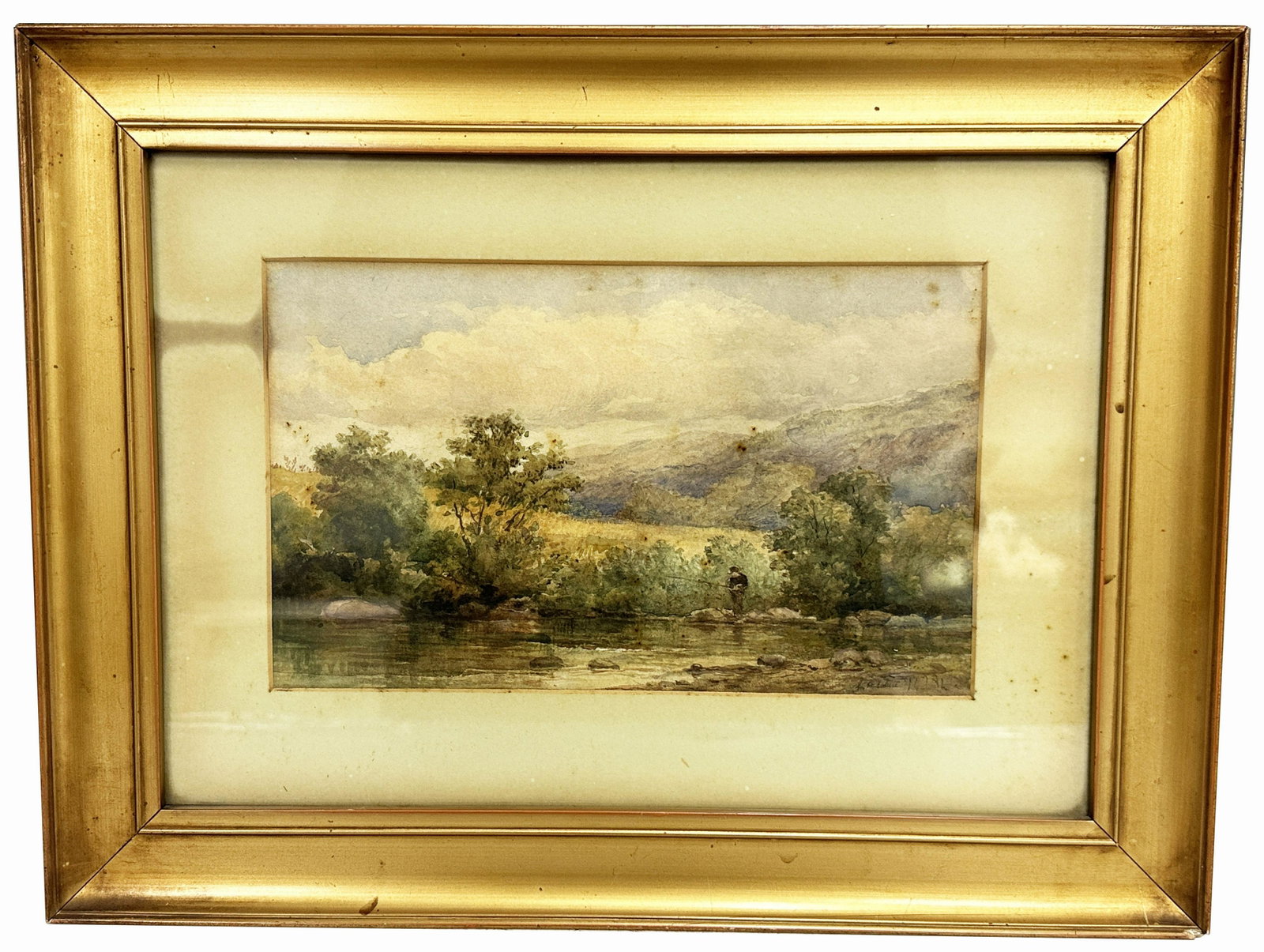 GEORGE HARLOW WHITE, WATERCOLOR: Subject- landscape Sight- 9 1/2" x 6" Overall- 12" x 15 1/2" Shipping U.S. $60 plus insurance