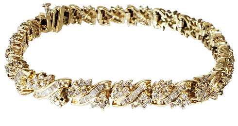 LADYS 14KT DIAMOND BRACELET