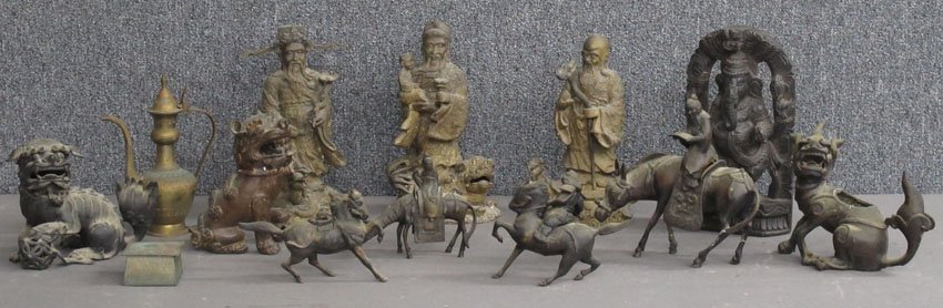LOT OF (13) CHINESE METAL FIGURES: LOT OF (13) CHINESE METAL FIGURES