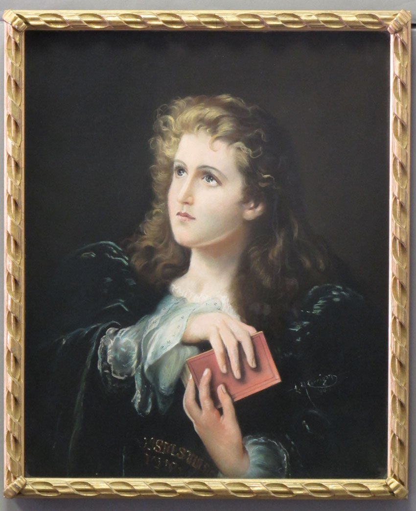 PASTEL PORTRAIT OF YOUNG LADY circa late 19th cen: PASTEL PORTRAIT OF YOUNG LADY circa late 19th century sight- 19" x 23 1/2"