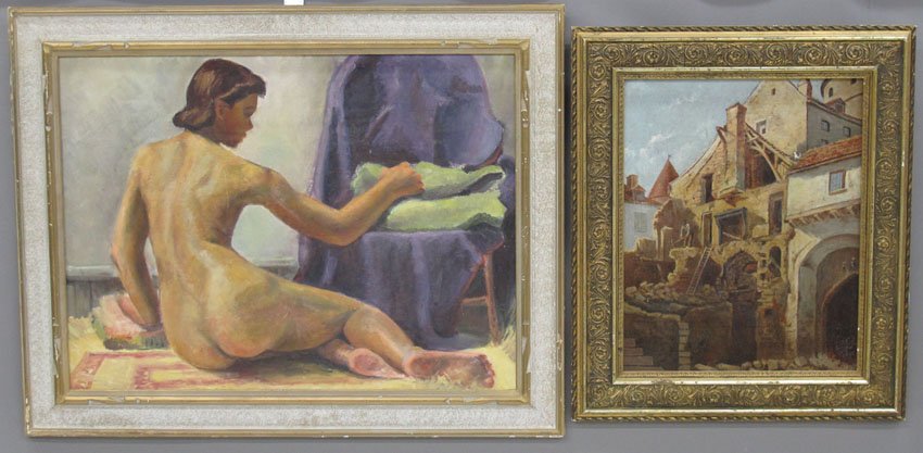 LOT OF (2) LANDSCAPES includes oil on canvas and : LOT OF (2) LANDSCAPES includes oil on canvas and oil on board, artist signed sight- 17 1/2" x 23 1/2" 13" x 16"