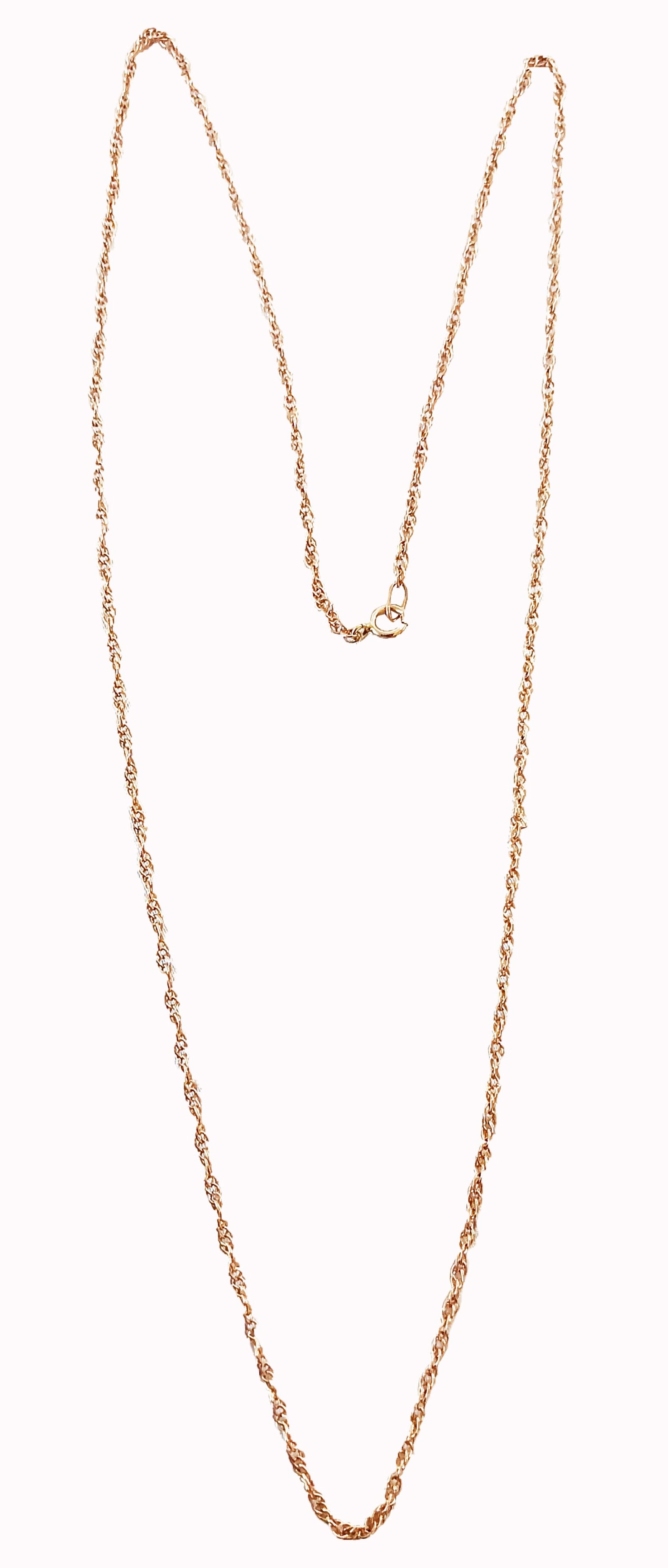 LADYS FANCY 14KT CHAIN NECKLACE: Length- 22" Weight- 4.5 grams Shipping U.S. $15 plus insurance
