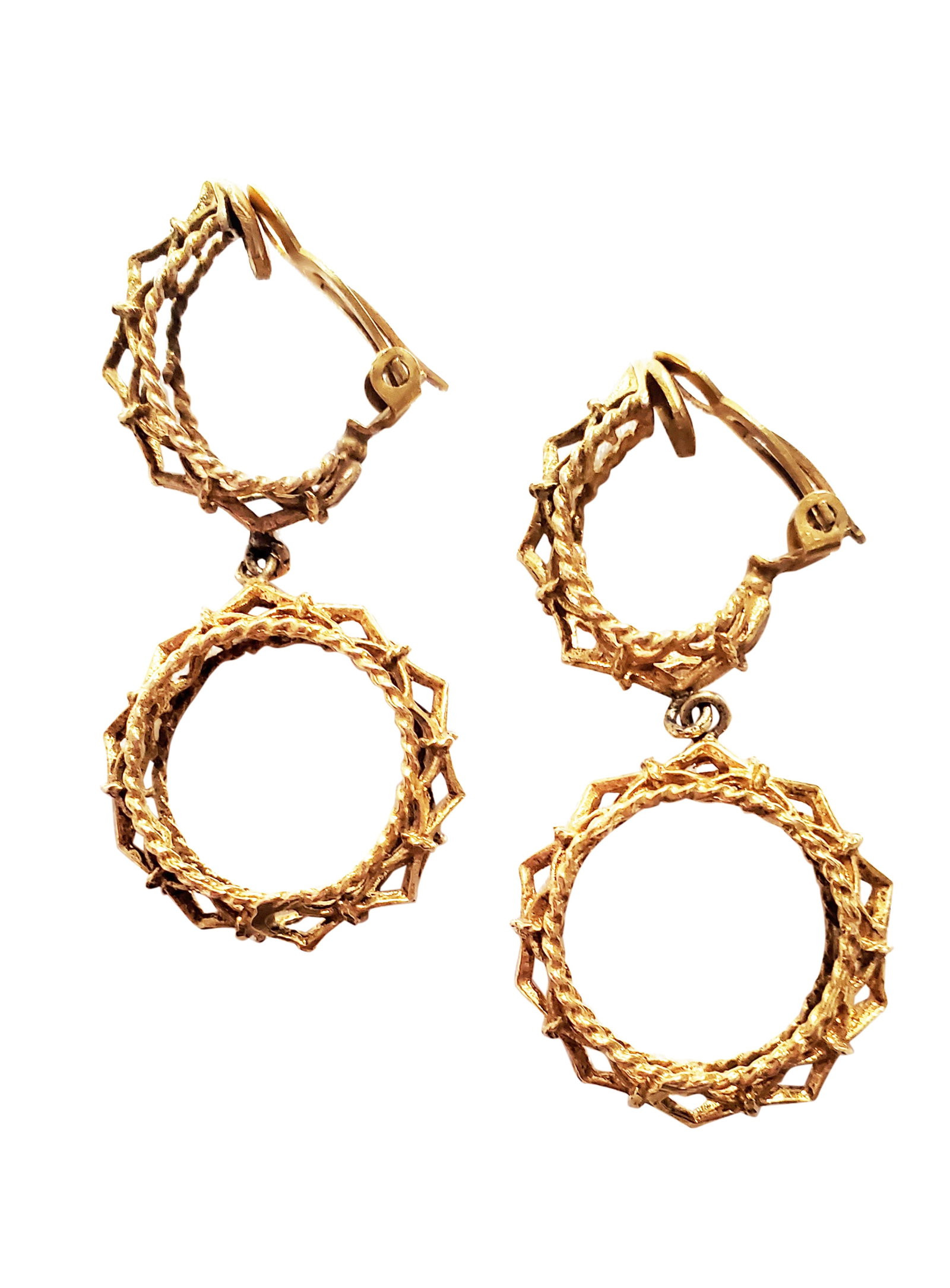 PAIR OF 14KT LADYS EARRINGS: Weight- 10.1 grams Shipping U.S. $15 plus insurance