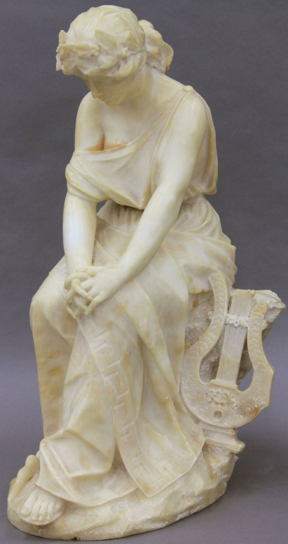 ITALIAN 19TH CENTURY CARVED ALABASTER SCULPTURE