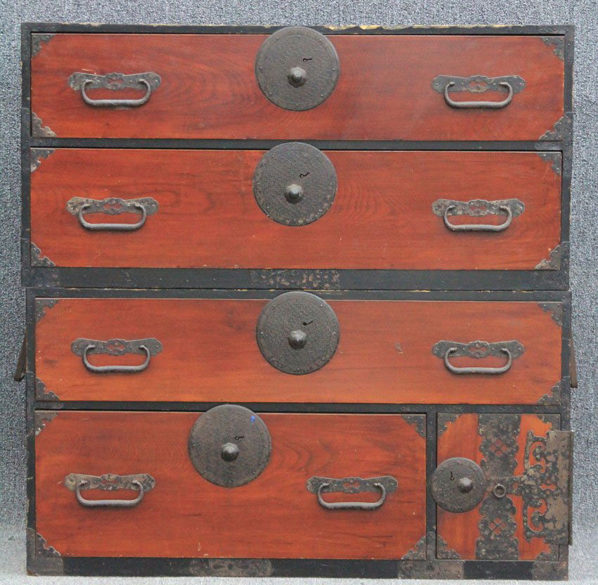 JAPANESE STACKING TANSU CHEST circa 1900 height Jul 14, 2012 Robert