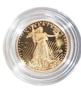 AMERICAN EAGLE $5.00 GOLD COIN: Shipping U.S. $15 plus insurance