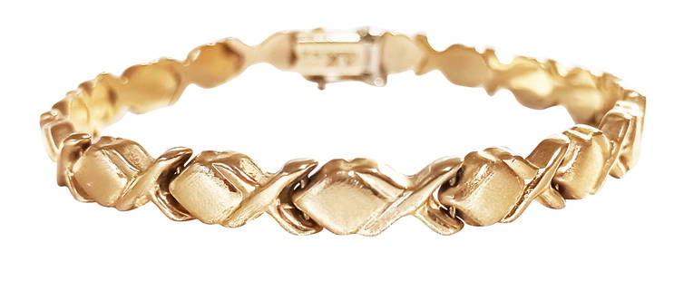 LADYS 14KT GOLD 7" BRACELET: Weight- 8.8 grams Shipping U.S. $15 plus insurance