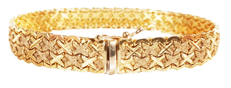 ITALIAN 14KT LADYS 7" BRACELET: Weight- 21.5 grams Shipping U.S. $15 plus insurance