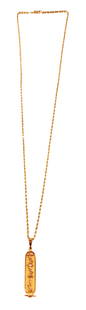 LADYS 14KT ROPE CHAIN AND PENDANT: Weight- 15.9 grams Length of chain- 22" Shipping U.S. $15