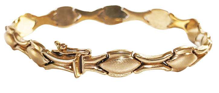 LADYS 14KT GOLD 7" BRACELET: Weight- 9 grams Shipping U.S. $15 plus insurance