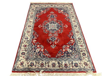 KERMAN FLORAL /OPEN FIELD AREA CARPET: Overall- 47" x 72" Third party shipping/pick up in person