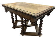 FRENCH HENRI II WALNUT DINING TABLE, 16TH-17TH C.