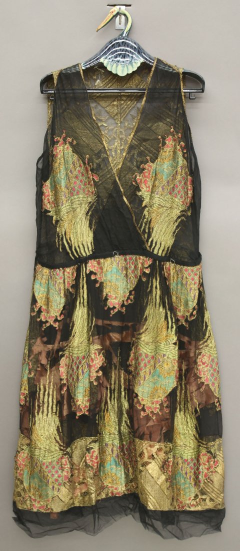 ART DECO "ERTE" GOWN note- tears at helm circa 1: ART DECO "ERTE" GOWN note- tears at helm circa 1920's