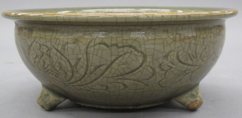 CHINESE CELADON INCENSE BURNER width- 8 1/2": CHINESE CELADON INCENSE BURNER width- 8 1/2"