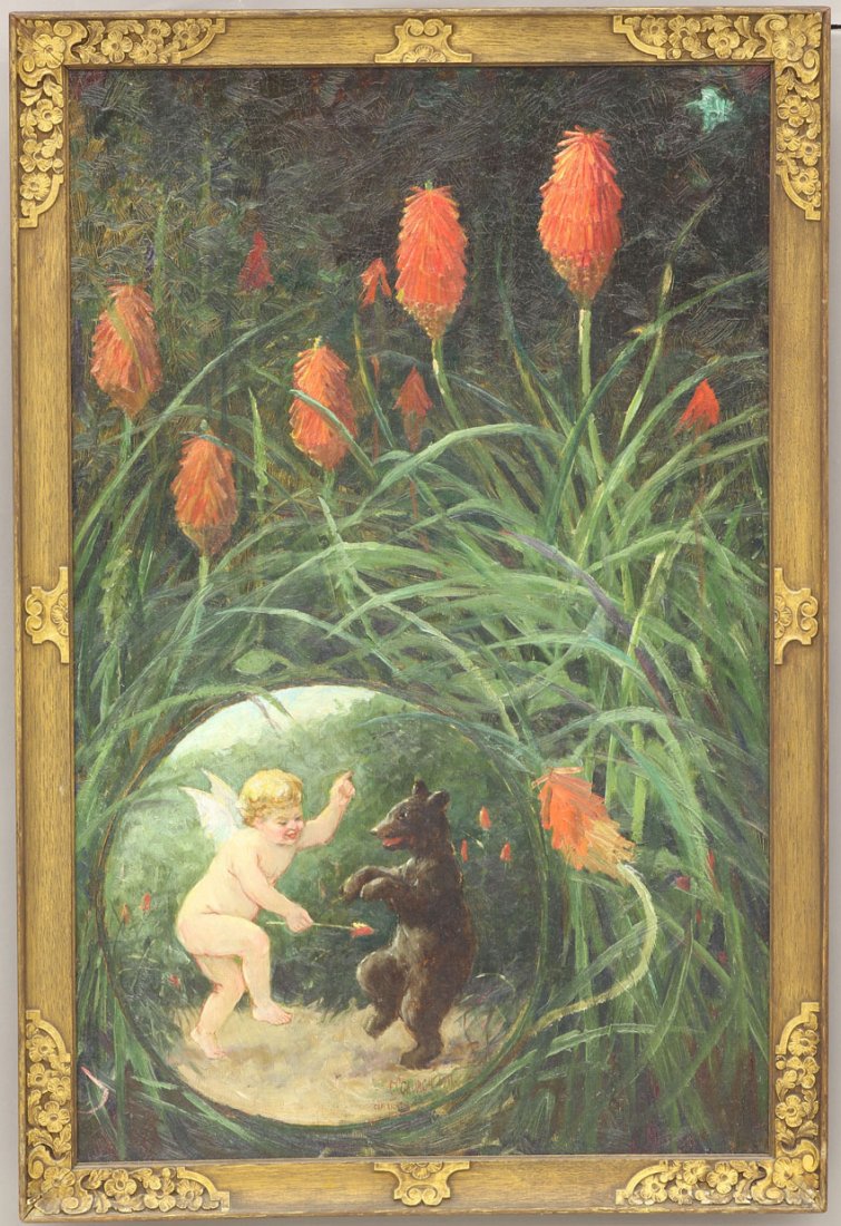 FREDERICK STUART CHURCH OIL ON CANVAS sight- 17": FREDERICK STUART CHURCH OIL ON CANVAS sight- 17" x 27"