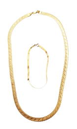 LADYS 10KT GOLD NECKLACE & BRACELET