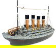 VINTAGE FOLK ART PAINTED SHIP "TITANIC"