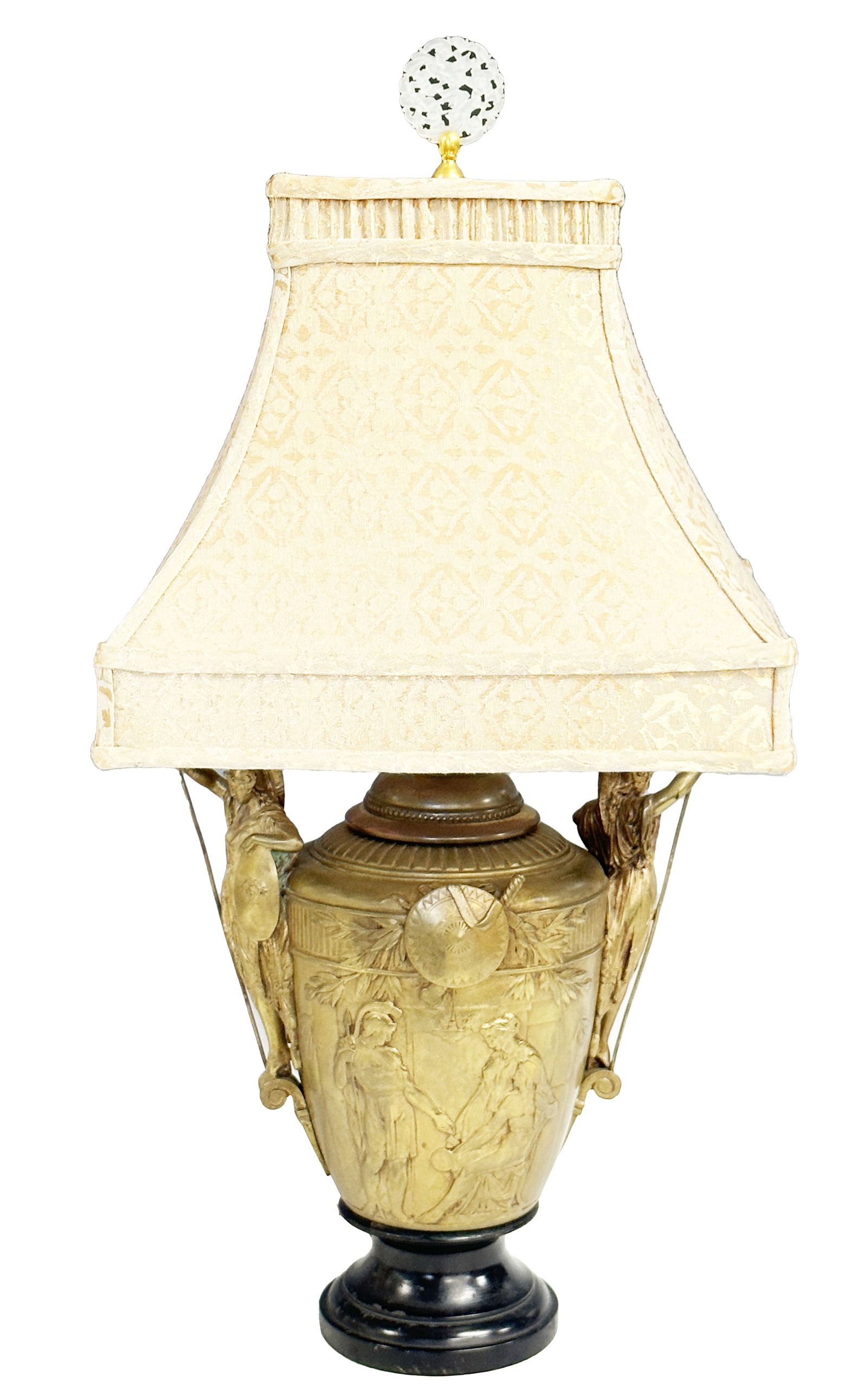 FRENCH 19TH C. METAL URN LAMP (1 of 4)