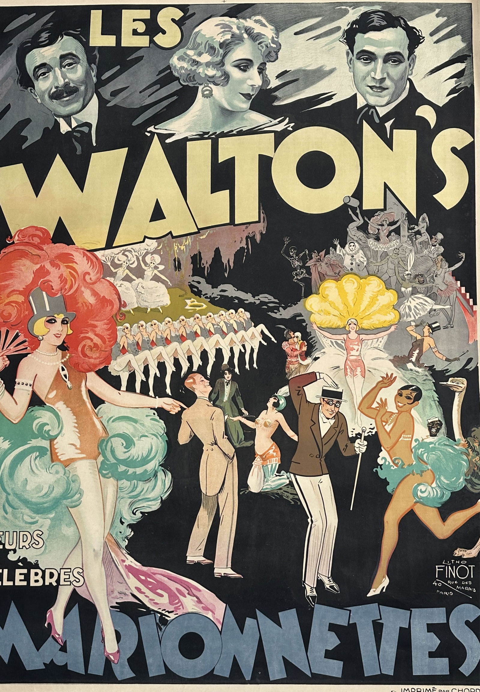 FRENCH VINTAGE POSTER-LES WALTONS (1 of 5)
