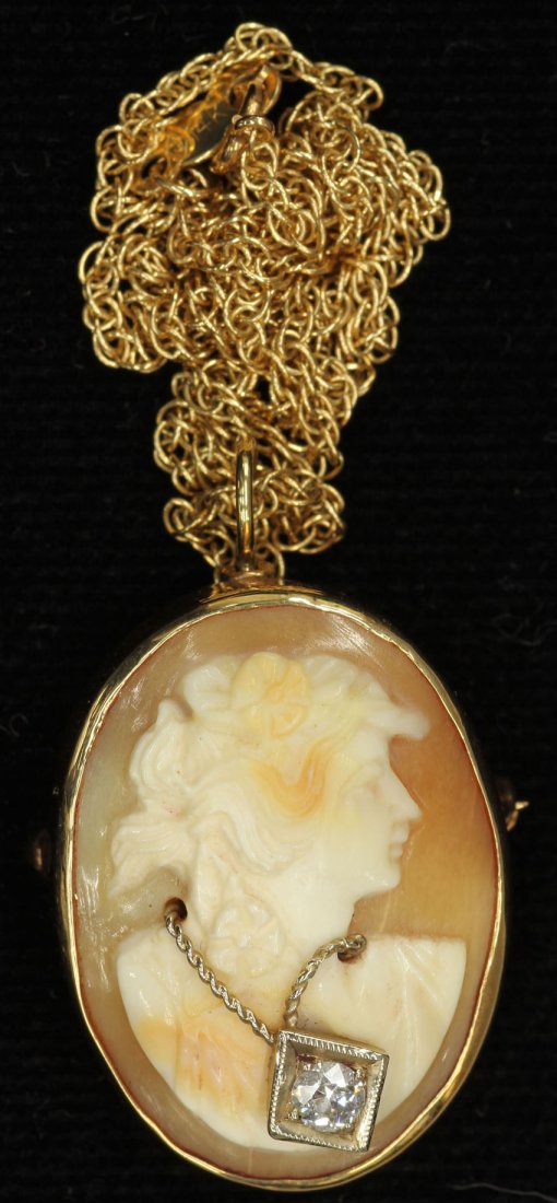 CAMEO 14KT NECKLACE : CAMEO 14KT NECKLACE
