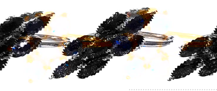 LADYS PAIR 14KT SAPPHIRE EARRINGS: Shipping U.S. $15 plus insurance