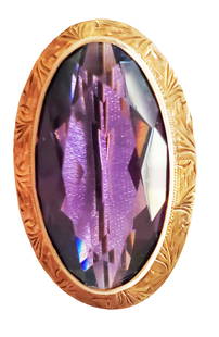 LADYS AMETHYST 10KT PIN: Weight- 11.9 grams Shipping U.S. $15 plus insurance