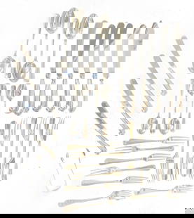 STERLING SILVER FLATWARE BY STEIFF: Weight- 36 troy ozs. Total pcs. 32 pcs. Shipping U.S. $40 plus insurance