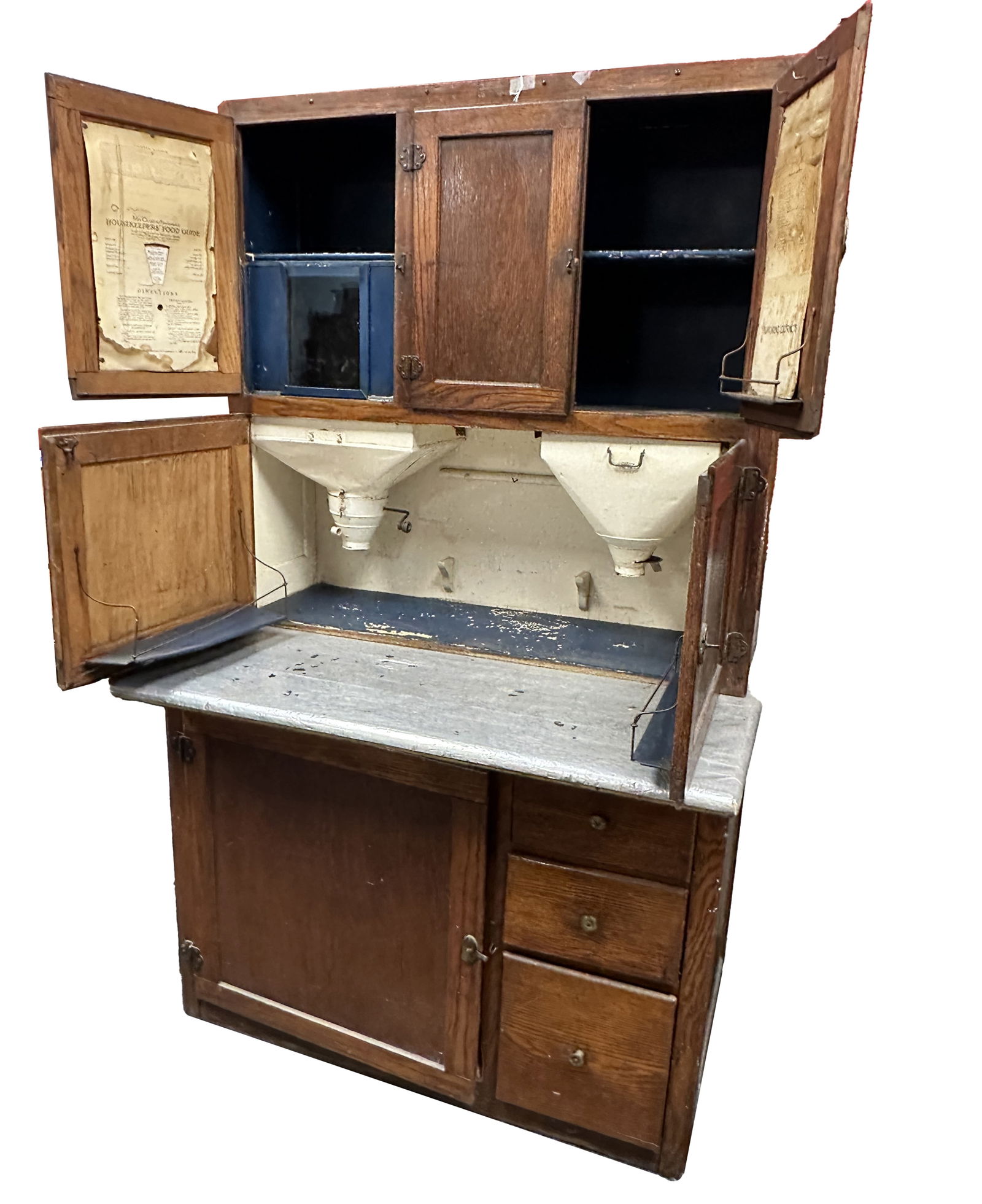 AMERICAN OAK HOOSIER WITH TIN TOP (1 of 6)