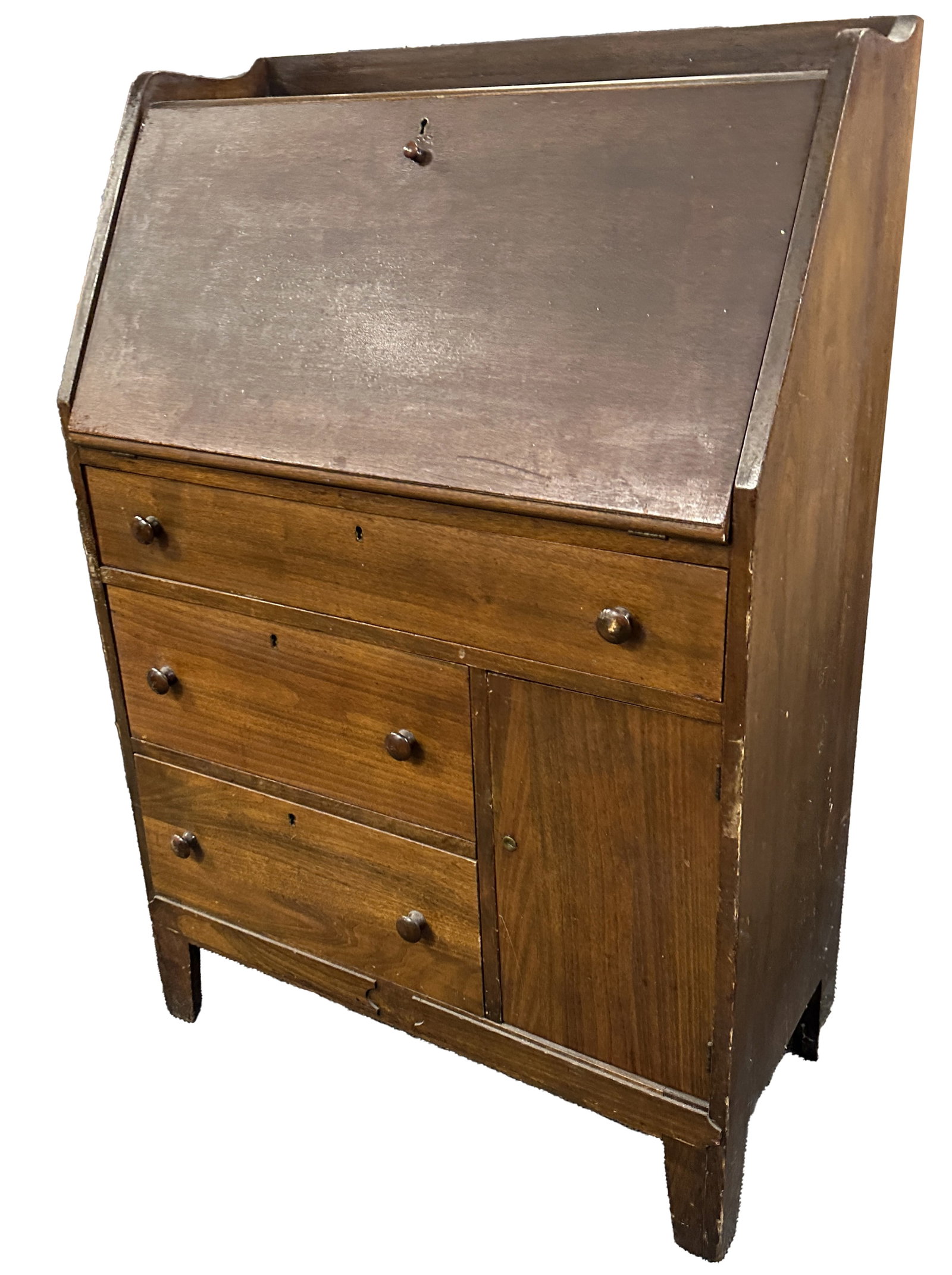 AMERICAN MAHOGANY DROP FRONT WRITING DESK (1 of 2)