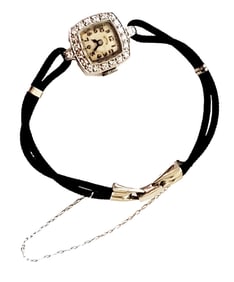 HAMILTON DIAMOND FACED CASE LADYS WRISTWATCH