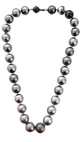 LADYS TAHITIAN SILVER PEARL NECKLACE
