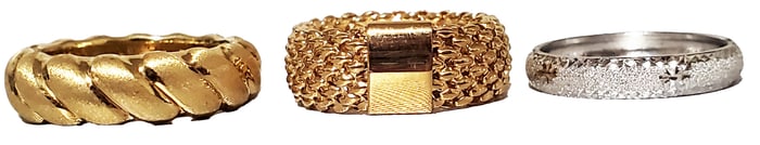 LOT OF (3) 14KT LADYS RINGS