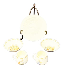 LOT OF VINTAGE CHILDREN'S CHINA, BELLEEK PLATE