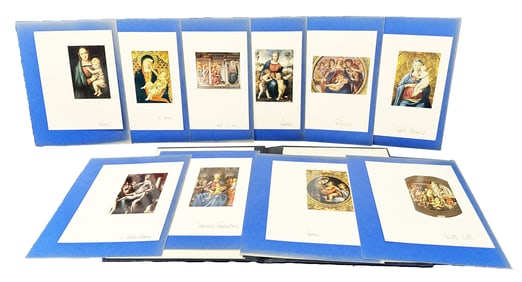 VINTAGE ALBUMN OF (10) COLORED PRINTS