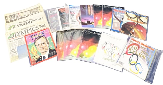 COLLECTION OF VINTAGE 1984 OLYMPIC MAGAZINES