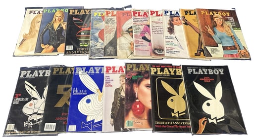 COLLECTION OF (17) VINTAGE PLAYBOY MAGAZINES