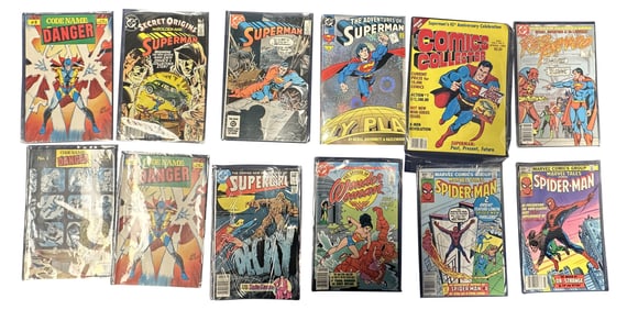 LOT OF (12) VINTAGE COMIC BOOKS-SUPERMAN, BATMAN