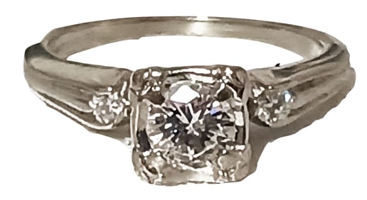 LADYS .071 CTS. ROUND CUT DIAMOND 14KT RING