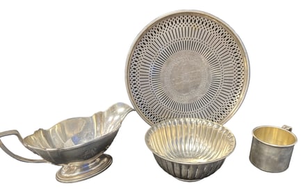 STERLING SILVER-LOT OF (4) PCS.