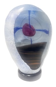 JEFF BURNETT SIGNED ART GLASS SCULPTURE