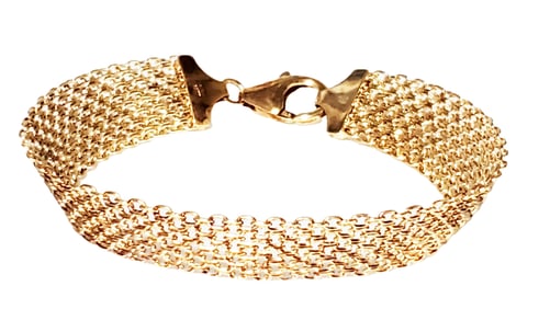 LADYS ITALIAN 18KT WOVEN BRACELET