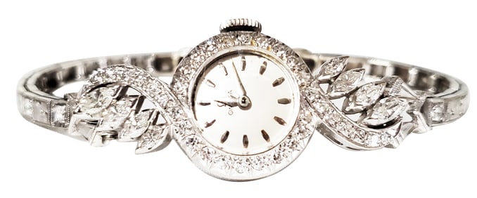 LADYS OMEGA 14KT DIAMOND WRISTWATCH