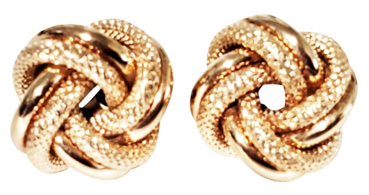 LADYS PAIR 18KT Y.G EARRINGS